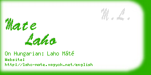 mate laho business card